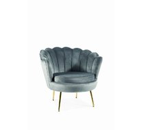 Кресло SIGNAL CAMELLIA Velvet Bluvel 14 серый/золотой