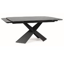 Стол обеденный Signal AVANGARD II Ceramic 160 раскладной (черный Versace black/черный мат)