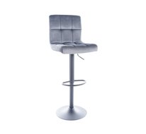 Барный стул Signal C105 VELVET (серый/черный)