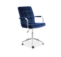 Кресло компьютерное SIGNAL Q-022 VELVET BLUVEL 86 (темно-синий)