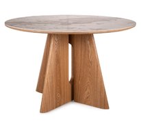 Стол обеденный SIGNAL ALZANO Ceramic 120 (белый Pandoro/дуб )