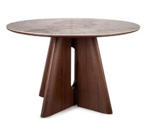 Стол обеденный SIGNAL ALZANO Ceramic 120 (белый Pandoro/орех)