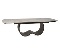 Стол обеденный SIGNAL CASABLANCA 198 раскладной (бежевый Mont Blanc/медный)