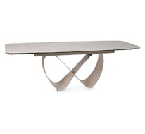 Стол обеденный SIGNAL INFINITY Ceramic 160 раскладной (бежевый травертин/кашемир)