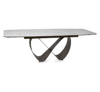 Стол обеденный SIGNAL INFINITY Ceramic 160 раскладной (бежевый Taj Mahal/медный)