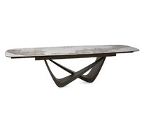 Стол обеденный SIGNAL MARANELLO 200 раскладной (белый Pandoro/медный)