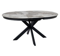 Стол обеденный SIGNAL PORTO Ceramic 120 раскладной (белый Pandoro/черный)