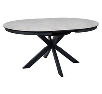 Стол обеденный SIGNAL PORTO Ceramic 120 раскладной (бежевый Taj Mahal/черный)