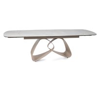 Стол обеденный SIGNAL VALENTINO 180 раскладной (бежевый Taj Mahal/кашемир)