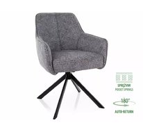 Стул SIGNAL NOTTI Leo 07 (серый/черный), поворотный