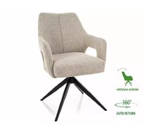 Стул SIGNAL OLSEN Noelle 30 (бежевый/черный), поворотный