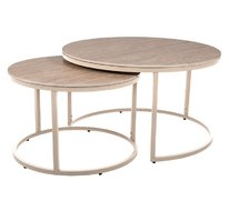 Комплект SIGNAL FERRANTE K (2 стола журнальных) травертин/кашемир