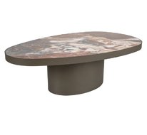 Стол журнальный SIGNAL GUSTO A Ceramic (коричневый Patagonia/медный) 118/73