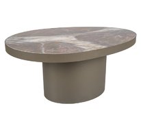 Стол журнальный SIGNAL GUSTO B Ceramic (коричневый Patagonia/медный) 98/73