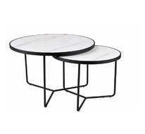 Комплект SIGNAL ITALIA (2 стола журнальных) белый/черный