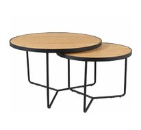 Комплект SIGNAL ITALIA (2 стола журнальных) дуб/черный