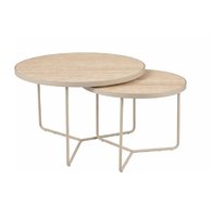 Комплект SIGNAL ITALIA (2 стола журнальных) травертин/кашемир