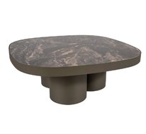 Стол журнальный SIGNAL STELLA A Ceramic (черный Vulcano/медный) 100/100