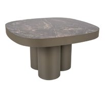 Стол журнальный SIGNAL STELLA B Ceramic (черный Vulcano/медный) 75/75