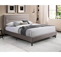 Кровать Signal MALAGA Velvet Bluvel 40 (темно-бежевый/черный) 140/200