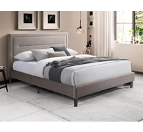 Кровать Signal MALAGA Velvet Bluvel 40 (темно-бежевый/черный) 160/200