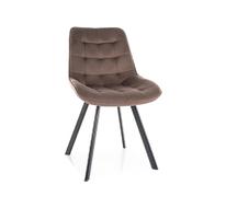 Стул кухонный Signal MONTI Velvet Bluvel 38 поворотный (капучино/черный)