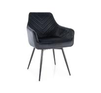 Стул кухонный Signal SERVIO Velvet Bluvel 19 поворотный (черный/черный)
