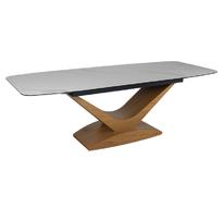 Стол обеденный Signal DOLCE 180 раскладной (Ceramic Statuario Venato белый/дуб)