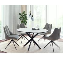 Стол обеденный Signal GASTON 100 раскладной (Ceramic белый/черный)