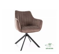 Стул кухонный Signal AZALIA Velvet Bluvel 38 поворотный (капучино/черный)