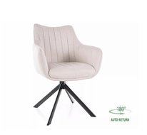 Стул кухонный Signal AZALIA Velvet Bluvel 30 поворотный (светло-бежевый/черный)