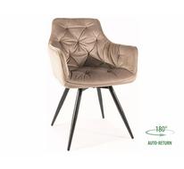 Стул SIGNAL MANGO Velvet Bluvel 40 темно-бежевый/черный