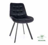 Стул кухонный Signal MONTI Velvet Bluvel 19 поворотный (черный/черный)