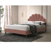 Кровать Signal SANTANA VELVET античный розовый/дуб, 160/200