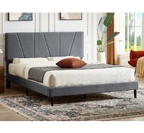 Кровать SIGNAL SAVANA Velvet tap. 192 серый, 160/200